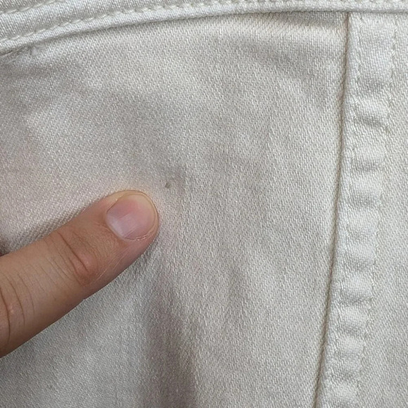 NWT Hudson Women's Cut In Denim Dress Button Down Ecru Sleeveless Knee Length L - Picture 10 of 10